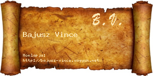 Bajusz Vince névjegykártya